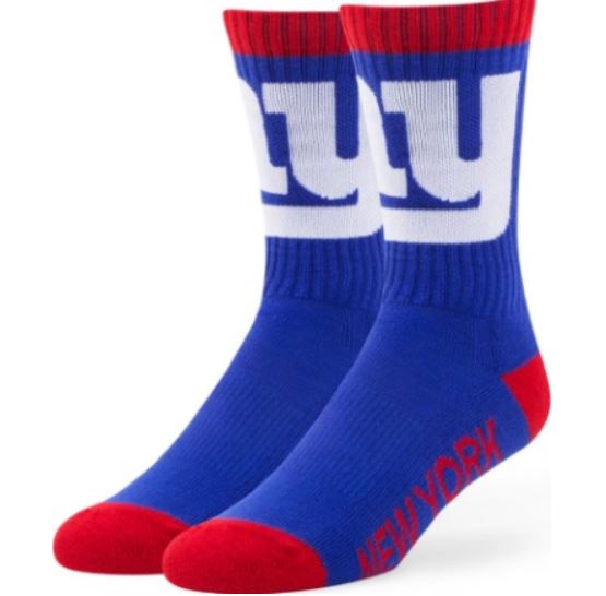 New York Giants - Royal Blue Performance Bolt Crew Socks