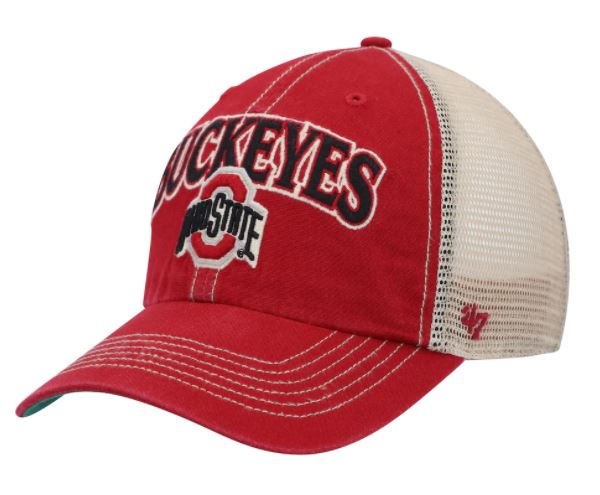 Ohio State Buckeyes - Razor Red Tuscaloosa Snapback Clean Up Brand Hat, 47 Brand