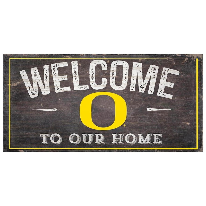 Oregon Ducks - Welcome Distressed Sign