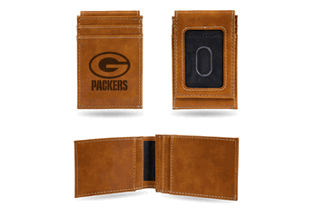 Green Bay Packers Laser Engraved Front Pocket Wallet