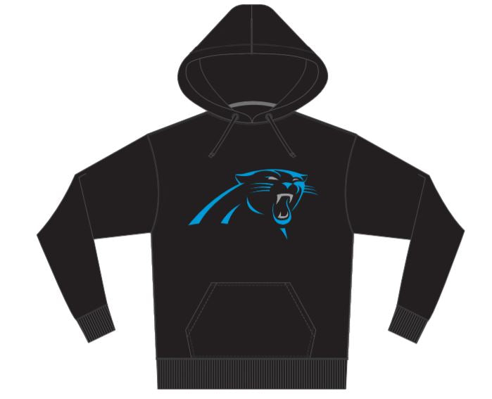 Carolina Panthers - Jet Black OTS Fleece Distressed Hoodie