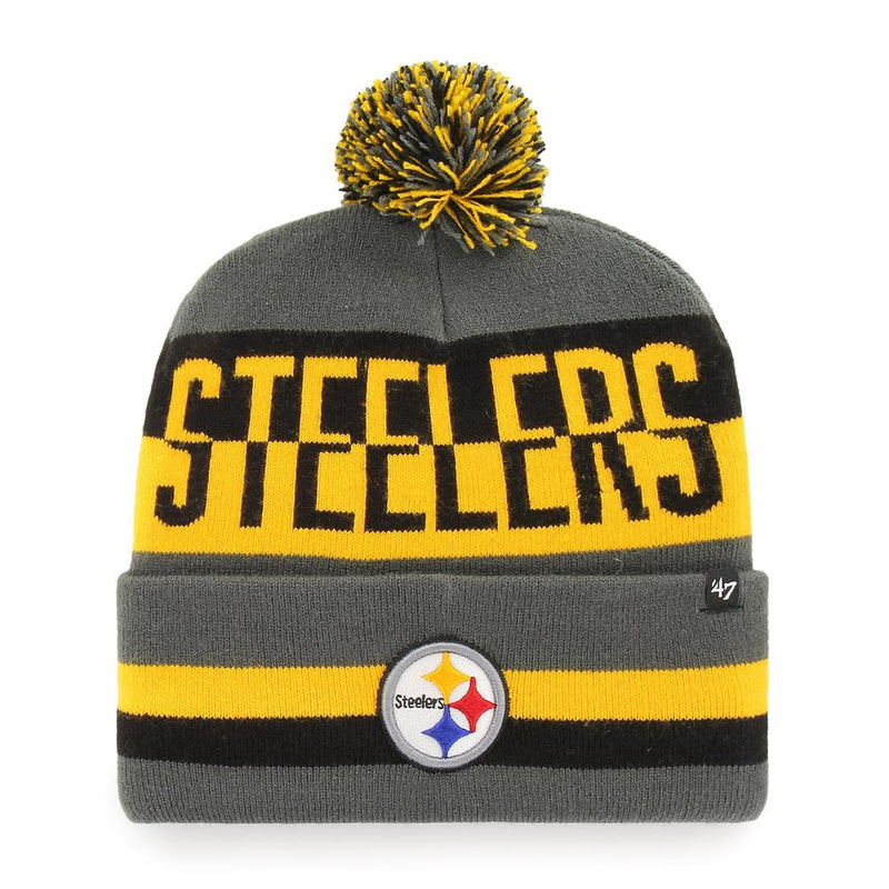 Pittsburgh Steelers Split Text '47 Cuff Knit Hat 