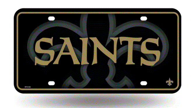 Saints Wordmark - Metal License Plate Tag