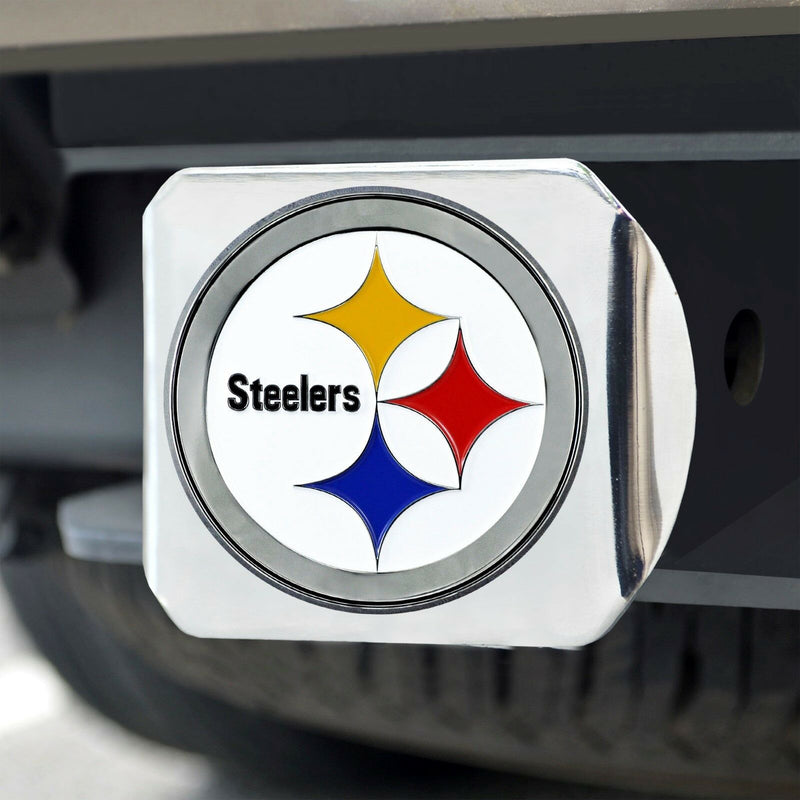 Pittsburgh Steelers Chrome Metal Hitch Cover