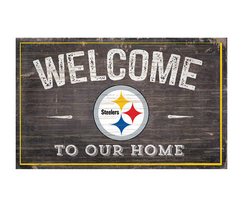 Pittsburgh Steelers Welcome Distressed Sign