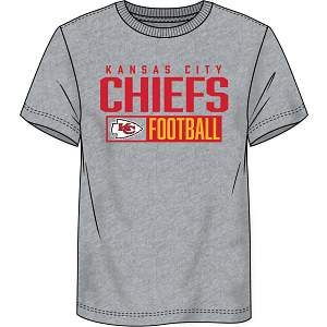 NFL Kansas City Chiefs - Fundamentals Cotton Box Pop Crew Neck Short Sleeve T-Shirt
