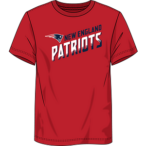 New England Patriots - Icons Cotton Stealth Transition Red T-Shirt