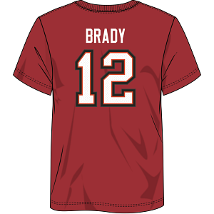 Tampa Bay Buccaneers - NFL Player Icon Tom Brandy #12 T-Shirt