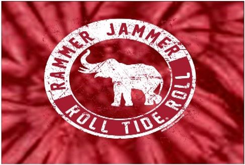 Alabama Crimson Tie - Dye Rammer Jammer T-Shirt