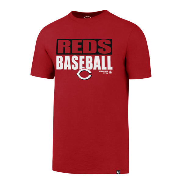 Cincinnati Reds Red Blockout Club T-Shirt Men's 