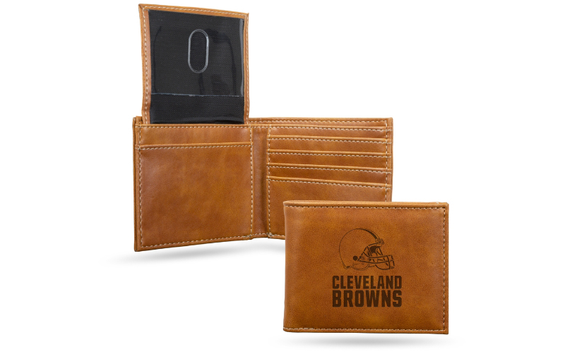 Cleveland Browns Laser Engraved Billfold Wallet