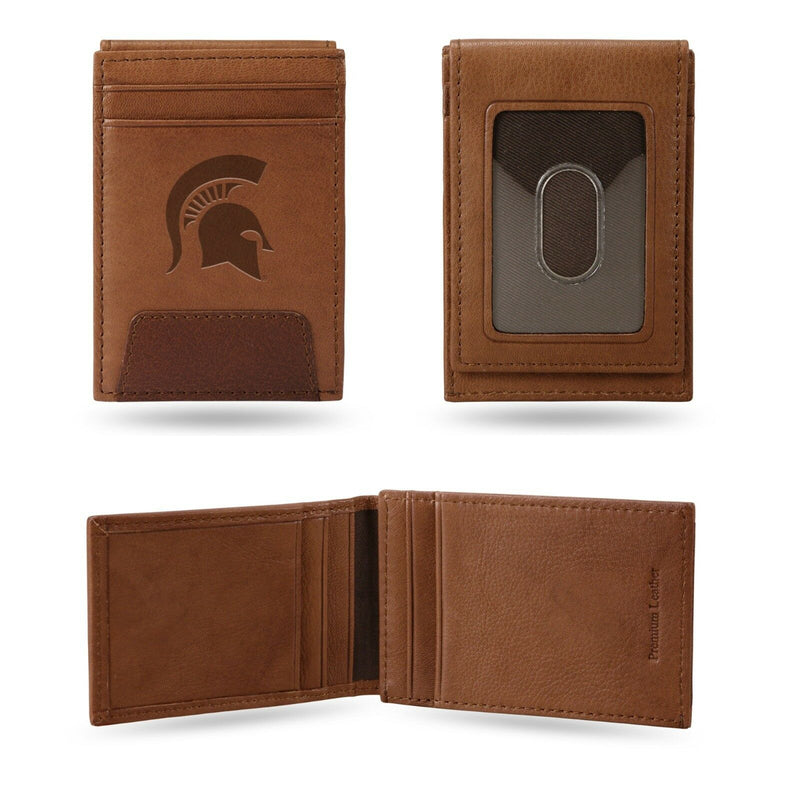 Michigan State Spartans Leather Front Pocket Wallet