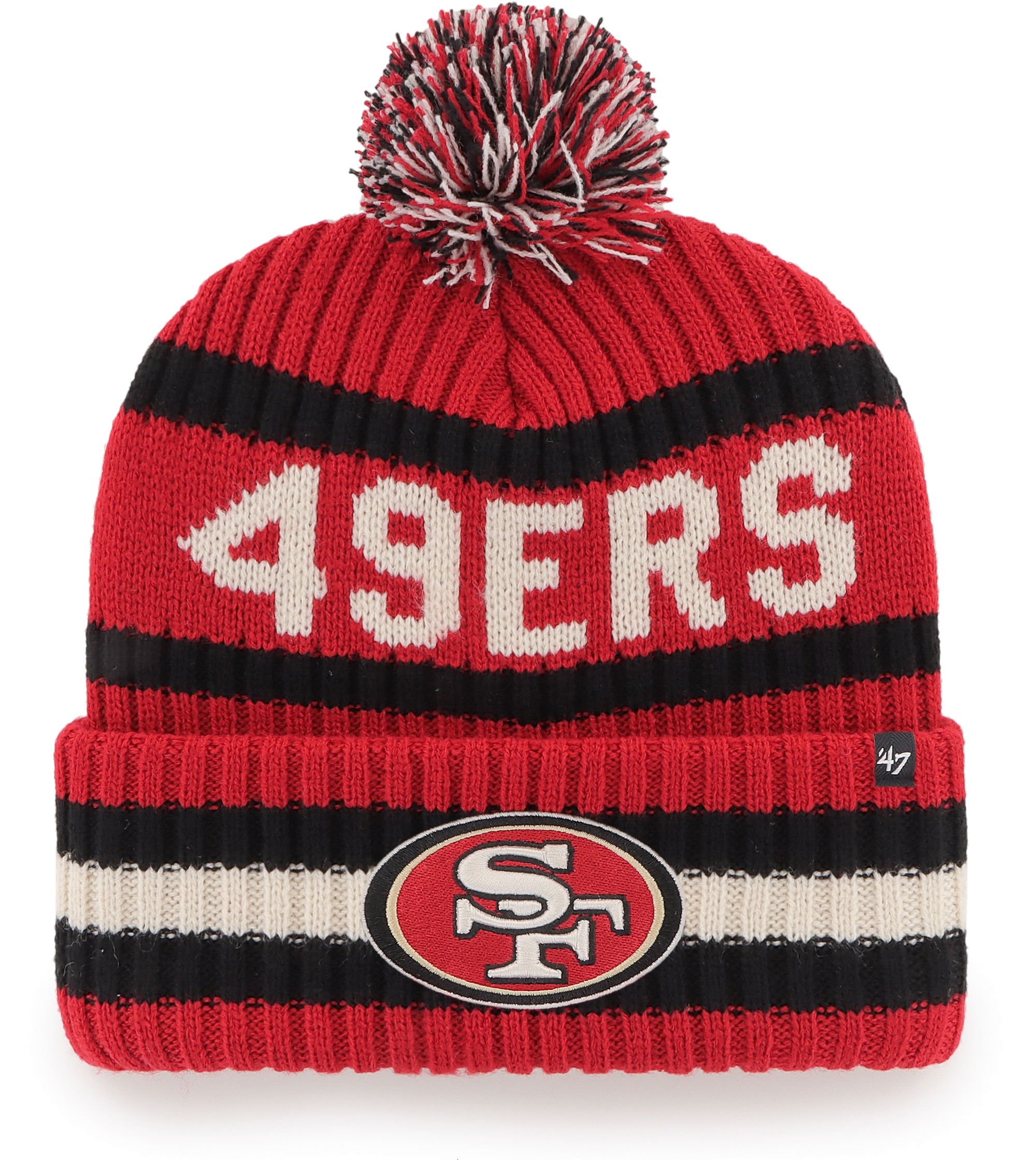 San Francisco 49ers - Bering Red Cuffed Knit, 47 Brand