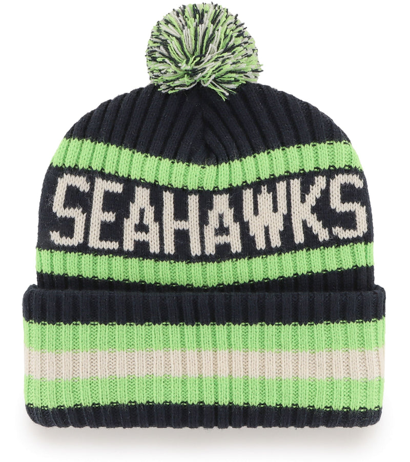 Seattle Seahawks - Bering Navy Cuffed Knit, 47 Brand