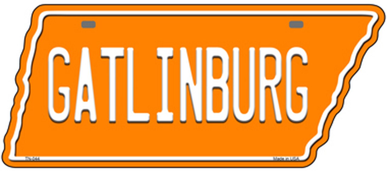 Tennessee Volunteers - Gatlinburg Novelty Metal  License Plate Tag