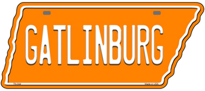 Tennessee Volunteers - Gatlinburg Novelty Metal  License Plate Tag