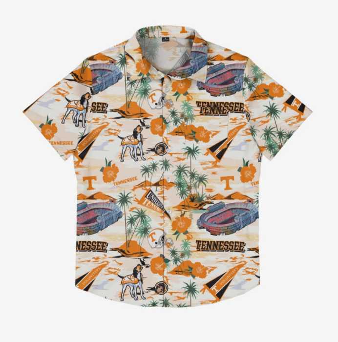 Tennessee Volunteers - Thematic Stadium Print Button Up Shirt