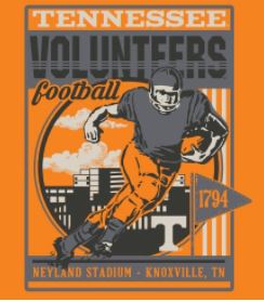 Tennessee Volunteers  Retro Poster and Stadium T-shirt 