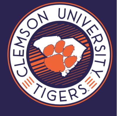 Clemson Tigers - School Disc State Purple T-Shirt