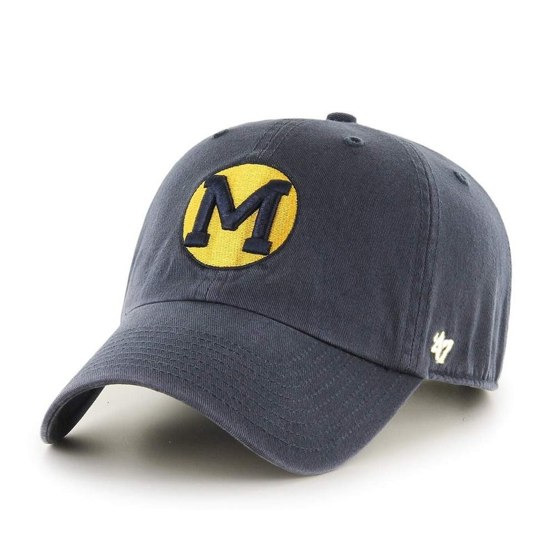 Michigan Wolverines - Dark Blue Clean Up Hat, 47 Brand