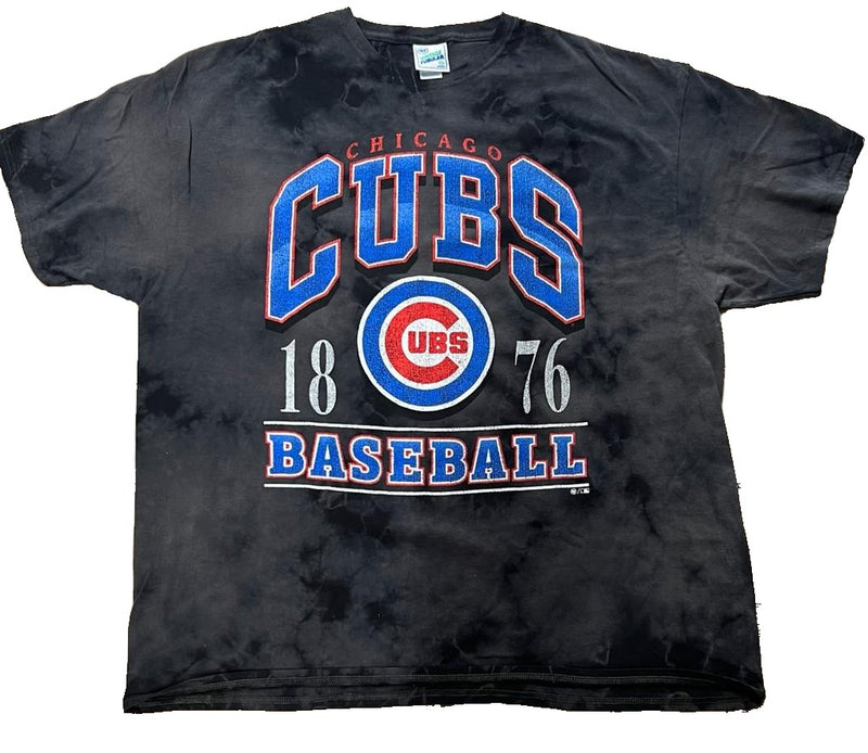 Chicago Cubs - Charcoal Tie Dye T-Shirt