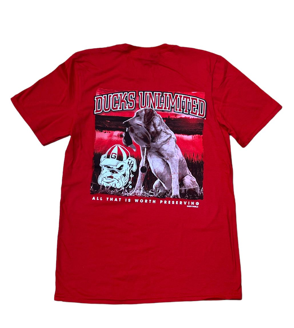 Georgia Bulldogs - Ducks Unlimited Athletic Red T-Shirt