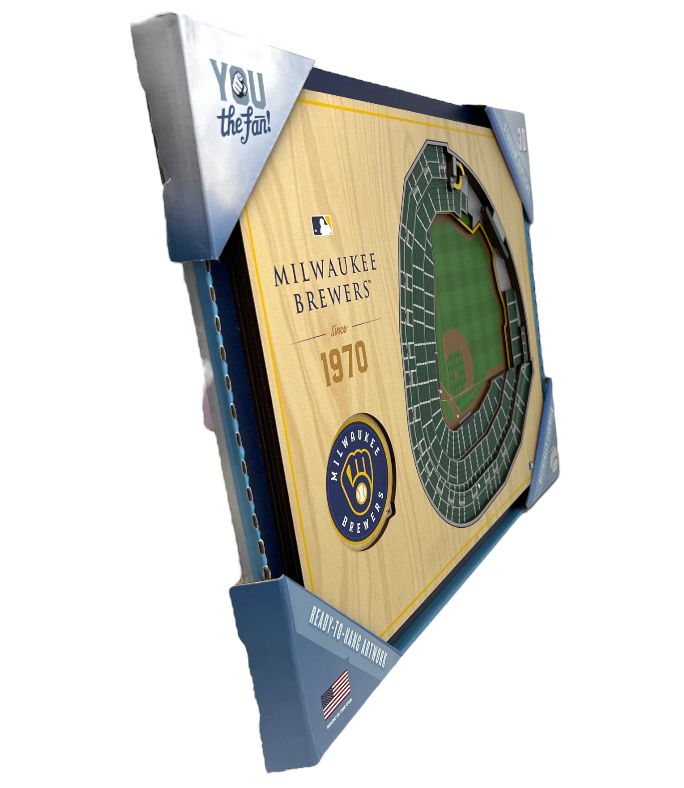 Milwaukee Brewers - Memorial StadiumView 3D Wall Art Standard Version
