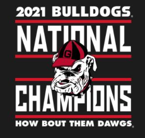 Georgia Bulldogs - 2021 National Champions Elite Status Confirmed Black T-Shirt