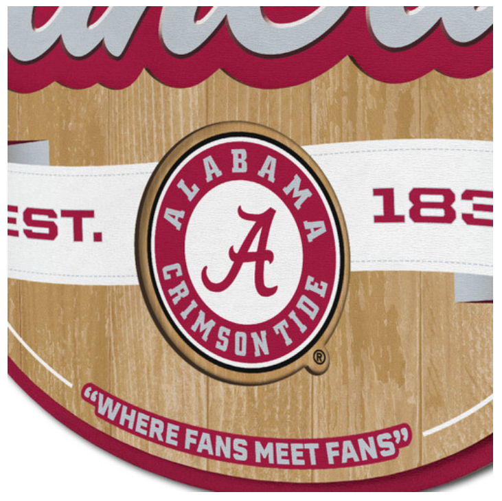 Alabama Crimson Tide - Fan Cave Sign Wall Frame