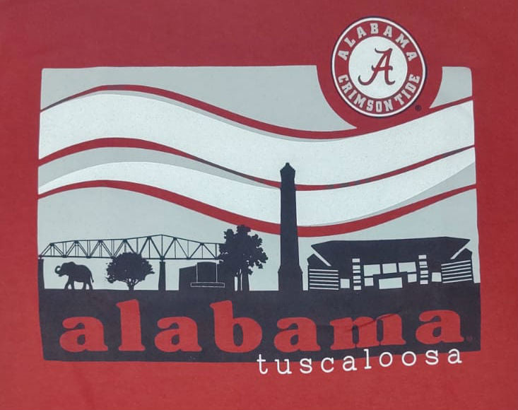 Alabama Crimson Tide - Campus Scene Wave Shirt