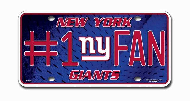 New York Giants - Metal License Plate