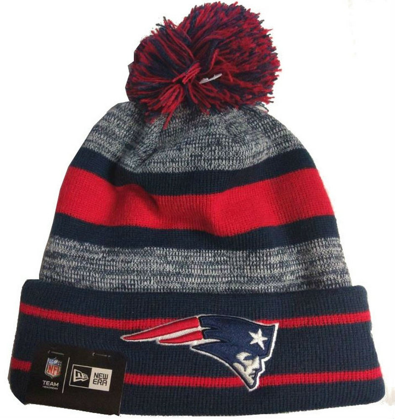 New England Patriots - Cuff Pom Knit Beanie, New Era