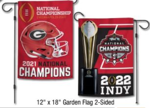 Georgia Bulldogs - 2021 National Champions Double-Sided 12" x 18" Garden Flag