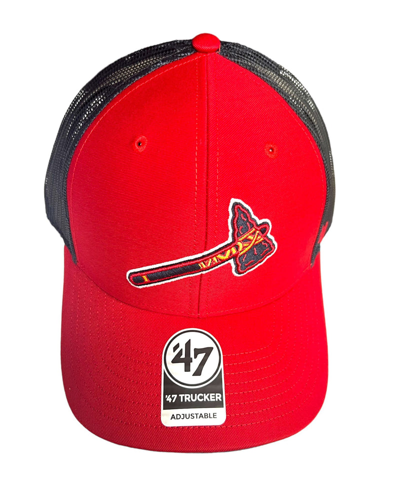 Atlanta Braves - Red Trucker Trucker All Hat, 47 Brand