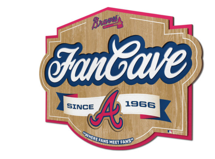 Atlanta Braves - Fan Cave Sign Wall Frame