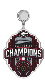 Georgia Bulldogs - 2022 National Champions Metal Logo Keychain