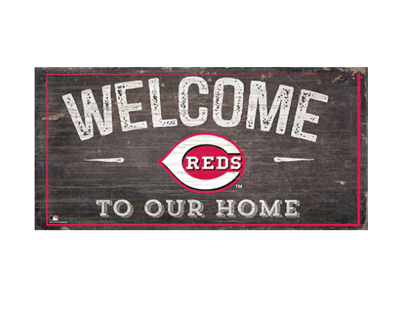 Cincinnati Reds - Welcome Distressed Sign