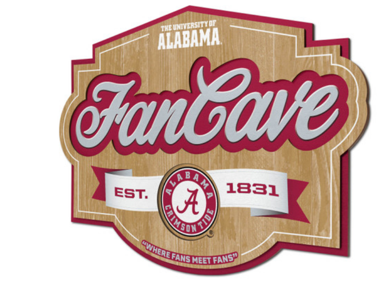 Alabama Crimson Tide - Fan Cave Sign Wall Frame