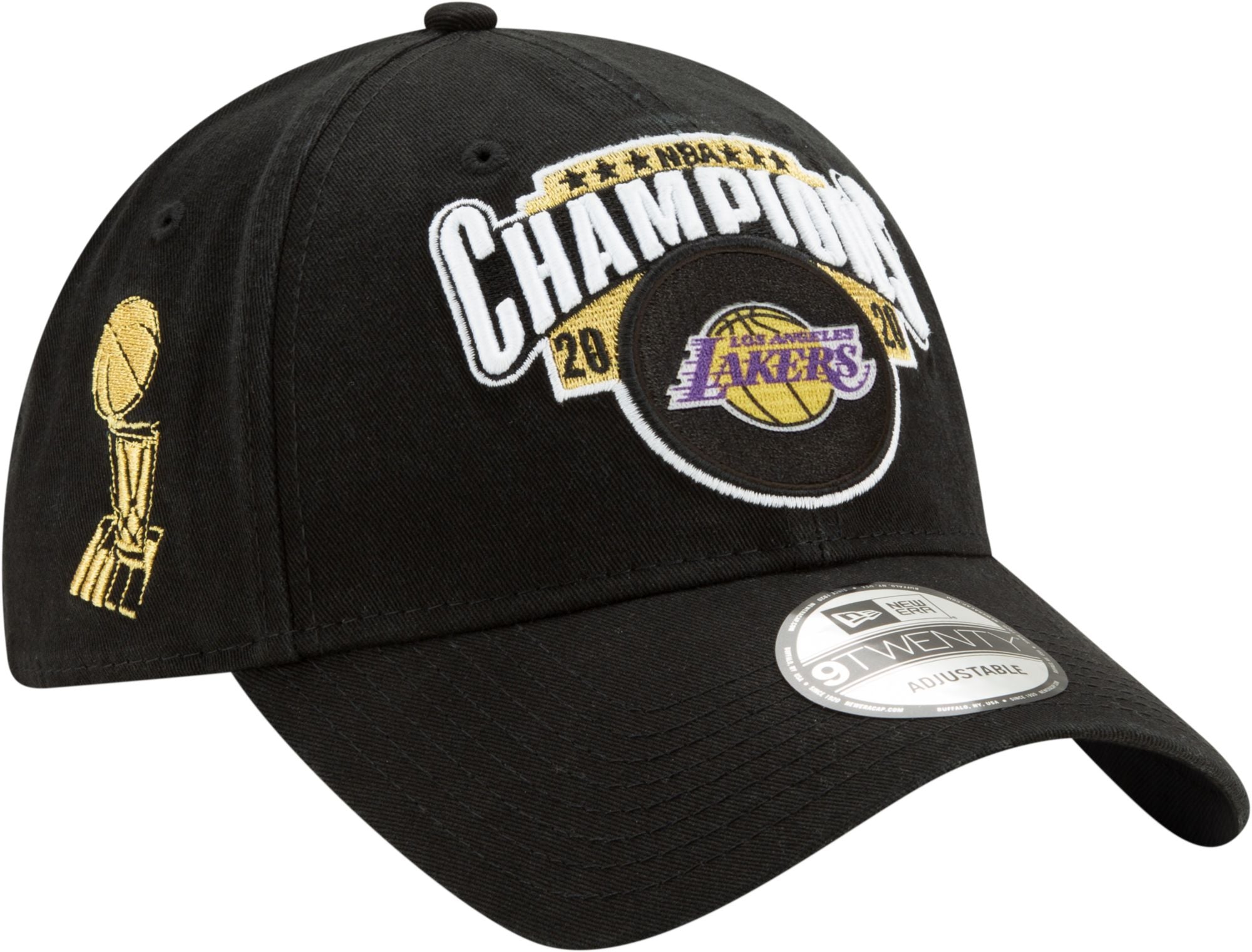 Los Angeles Lakers - 2020 NBA Champions Locker Room 9Twenty Adjustable Hat, New Era