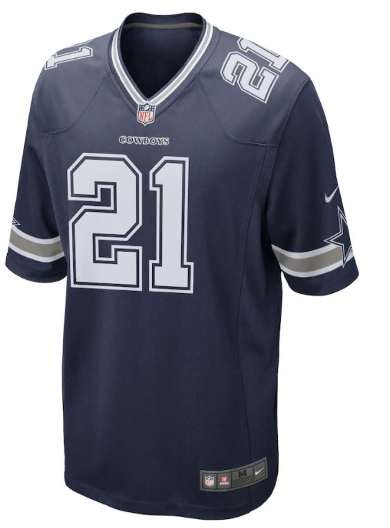 Dallas Cowboys - Ezekiel Elliott Nike Navy Game Team Jersey