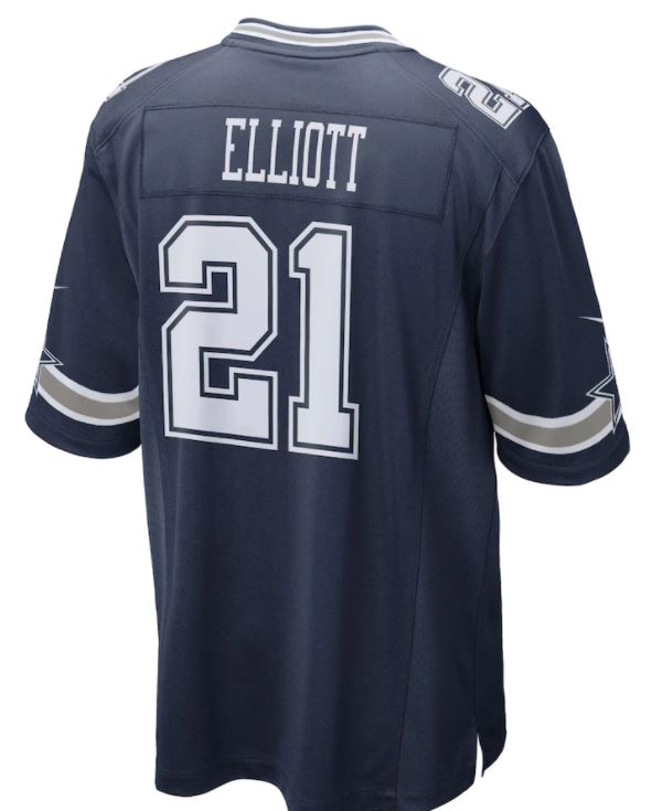 Dallas Cowboys - Ezekiel Elliott Nike Navy Game Team Jersey