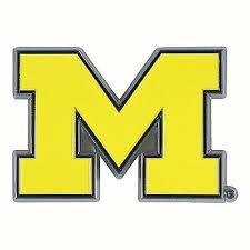 Michigan Wolverines - Logo Metal 3" x 3.2" Auto Emblem