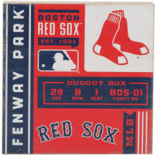 Boston Red Sox - Fenway Park Ticket Wood Wall Decor