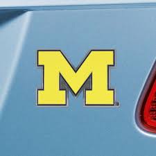 Michigan Wolverines - Logo Metal 3" x 3.2" Auto Emblem