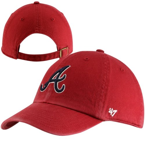 Atlanta Braves - Team Clean Up Red Adjustable Hat - OSF, 47 Brand
