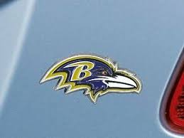 Baltimore Ravens - Logo 3" x 3.2" Metal Auto Emblem