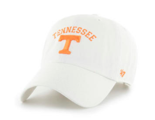 Tennessee Volunteers - White Classic Arch Clean Up Hat, 47 Brand