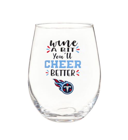 Tennessee Titans - Boxed Stemless 17oz Wine Glass