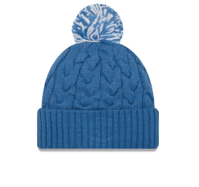 Detriot Lions - Cozy Cable Knit Hat with Pom, New Era