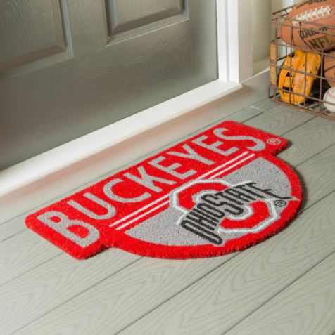 Ohio State Buckeyes - Shaped Coir Punch Mat